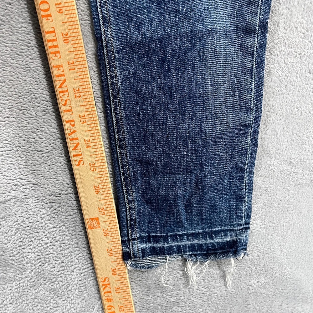 Rag & Bone Skinny Raw Hem Jeans in Amelie 29 Low Rise Western Blue Denim Y2K - Picture 9 of 12